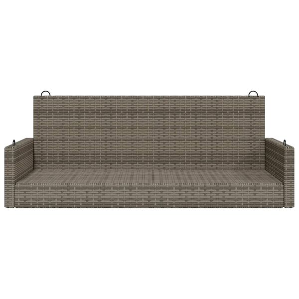 vidaXL Schommelbank 119x56x48 cm poly rattan grijs