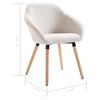 vidaXL Eetkamerstoelen 6 st stof crème