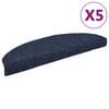 vidaXL Trapmatten Zelfklevend 5 stuks 65x21x4 cm Blauw Halfrond Groot