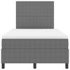vidaXL Boxspringbed Lichtgrijs en wit. 120 x 190 cm Katoen Stof