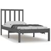 vidaXL Bedframe massief grenenhout grijs 90x200 cm