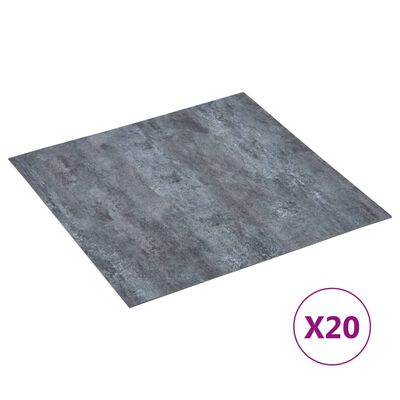 vidaXL Vloerplanken 20 st zelfklevend 1,86 m² PVC grijs marmerpatroon