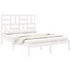 vidaXL Bedframe massief hout wit 160x200 cm