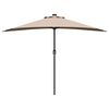 vidaXL Tuinparasol Taupe 294 x 150 x 224 cm Polyester en staal