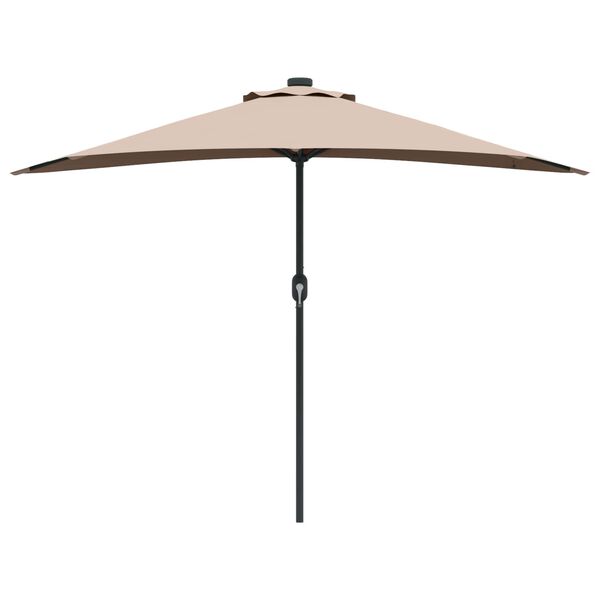 vidaXL Tuinparasol Taupe 294 x 150 x 224 cm Polyester en staal