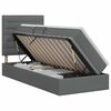vidaXL Opslag bed met matras met opslag Donkergrijs 100 x 200 cm Stof