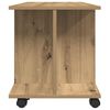 vidaXL Tv-meubel met wieltjes 80x40x45cm bewerkt hout artisanaal eiken