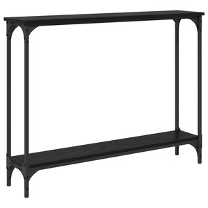 vidaXL Wandtafel Zwart Eiken 100 x 22,5 x 75 cm Bewerkt hout