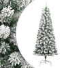 vidaXL Kunstkerstboom met scharnieren en sneeuw 210 cm
