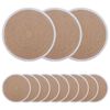 vidaXL Jute placematten 12 st Natuurlijk en Wit 100% Tossa Jute