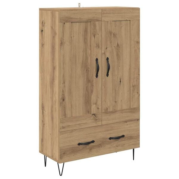 vidaXL Highboard Artisan Eiken 69,5 x 31 x 115 cm Bewerkt hout