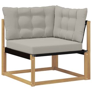 vidaXL Buiten Hoek Sofa Massief Acaciahout Wit
