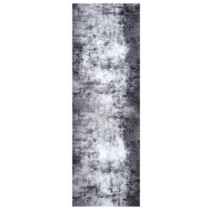 vidaXL Keuken Vloerkleed Grijs 180 x 60 cm Fluweel