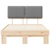 vidaXL Bedframe met Gevoerd Hoofdgedeelte Lichtgrijs 120 x 200 cm