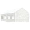 vidaXL Prieel met dak 8,92x4,08x3,22 m polyetheen wit