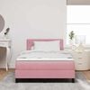 vidaXL Boxspringbed met matras Roze 120 x 200 cm Fluweel