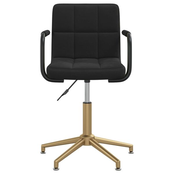 vidaXL Eetkamerstoelen draaibaar 2 st fluweel zwart