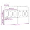 vidaXL Vervangend hoofdbord 140 cm metaal zwart