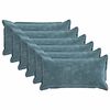 vidaXL Kussensloop 6 st HOUTEN Blauw 40 x 80 cm Chenille Stof