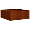 vidaXL Plantenbak roestig 80x80x30 cm weervast staal