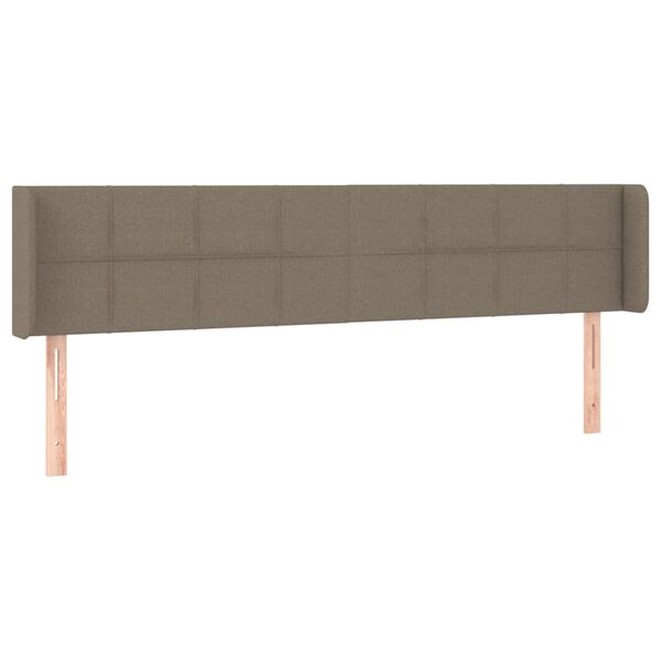 vidaXL Hoofdbord met randen 163x16x78/88 cm stof taupe