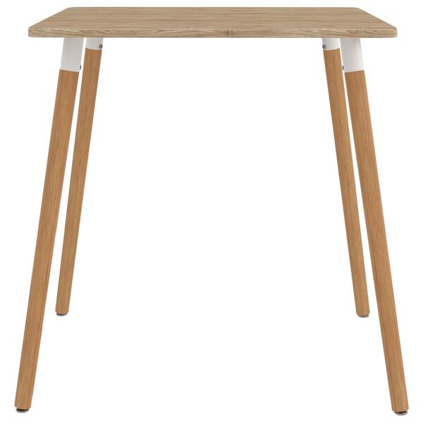 vidaXL Eetkamerset 3-delig 80x80 cm zwart en geel