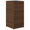 vidaXL Plantenbakken 2 st 30x30x60 cm poly rattan bruin