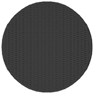 vidaXL 5-delige Loungeset met kussens poly rattan zwart