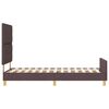 vidaXL Bedframe met hoofdeinde Donkerbruin 90 x 190 cm Stof