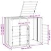 vidaXL Containerberging voor 2 containers 144x81x113 cm staal grijs