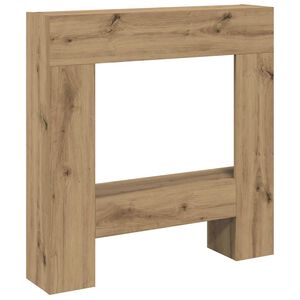 vidaXL Haardombouw 81x18x82 cm bewerkt hout artisanaal eikenkleurig