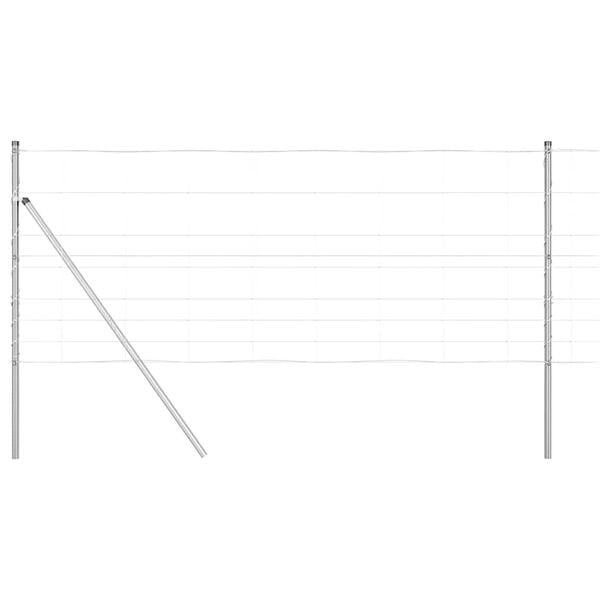 vidaXL Afrasteringspaal Gegalvaniseerd 25 x 1 m Staal