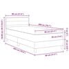 vidaXL Boxspring bed met matras met LED Zwart 80 x 200 cm Stof