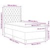 vidaXL Boxspringbed met matras Donkergroen 100 x 200 cm Stof