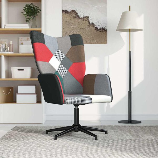 vidaXL Relaxstoel patchwork stof