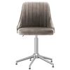 vidaXL Eetkamerstoelen draaibaar 6 st fluweel lichtgrijs