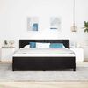 vidaXL Boxspringbed met matras Zwart 200 x 180 cm Polyester