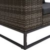 vidaXL 2-delige Loungeset met kussens poly rattan grijs