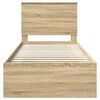 vidaXL Bedframe Sonoma Eiken 90 x 190 cm Massief grenenhout
