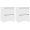 vidaXL Nachtkastjes 2 st 30x30x40 cm bewerkt hout wit