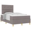 vidaXL Boxspringbed met hoofdeinde Taupe 120 x 190 cm Stof