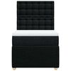 vidaXL Boxspring met matras stof zwart 80x200 cm