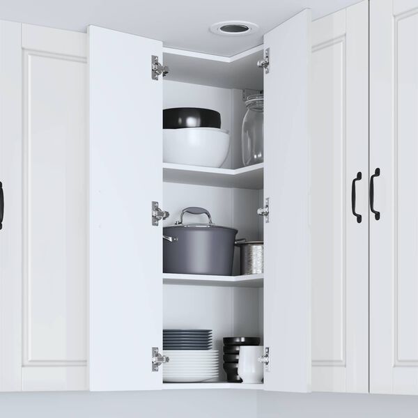 vidaXL Keukenkast Hoogglans wit 57 x 57 x 100 cm Bewerkt hout