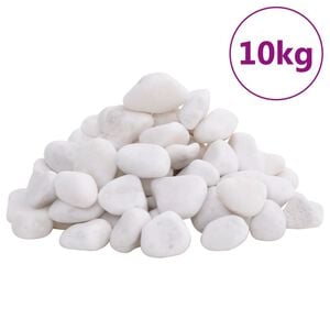 vidaXL Kiezelstenen gepolijst 2-5 cm 10 kg wit
