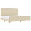 vidaXL Bedframe met hoofdeinde Cr&egrave;me 200 x 200 cm Stof