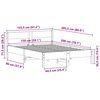 vidaXL Bedframe zonder matras massief grenenhout wit 150x200 cm