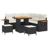 vidaXL Tuinbankenset 8 st Zwart poly rattan