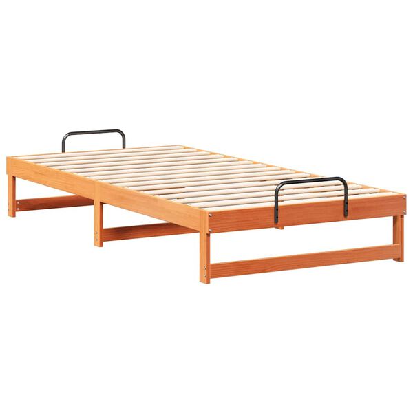 vidaXL Bedframe Bruin 100 x 200 cm Massief grenenhout