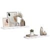 vidaXL Wandplank 2 pcs Wit Marmer 90 x 23,5 x 4 cm Bewerkt hout