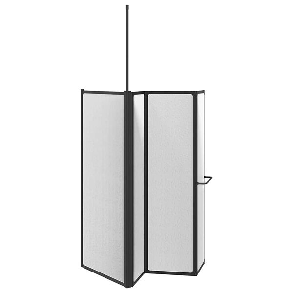 vidaXL Douchescherm Wit 120 x 70 x 137 cm Aluminium